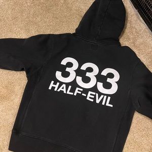 Half Evil 333 Logo Hoodie Black